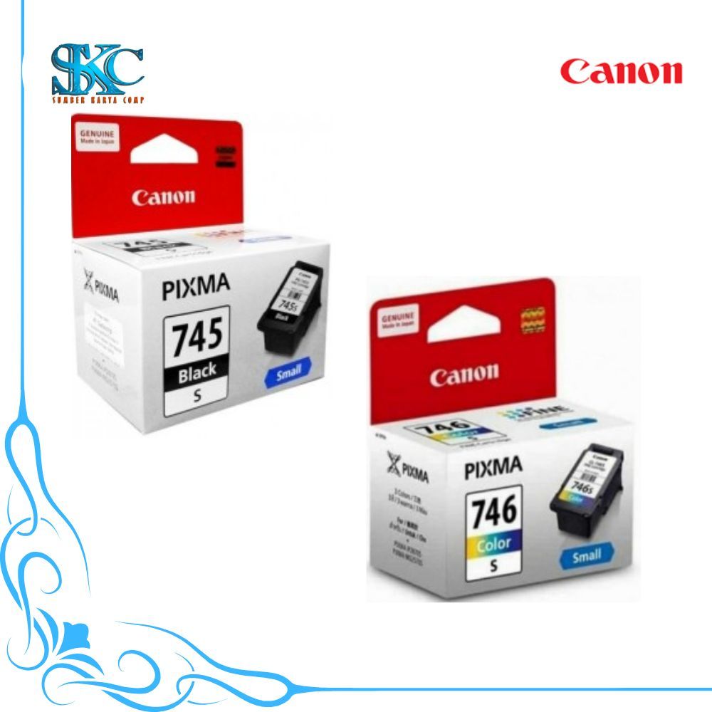 1 Set Tinta Catridge Canon PG-745s Black + CL-746s Original