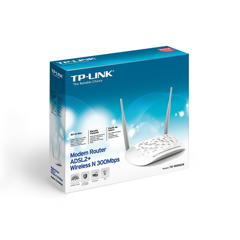 TP LINK TD-W8961ND - 300Mbps Wireless N ADSL2+ Modem Router