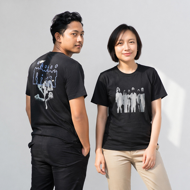 Kaos Goodnight Electric Tshirt Unisex Casual Bahan 100% Cotton Black T-SHIRT