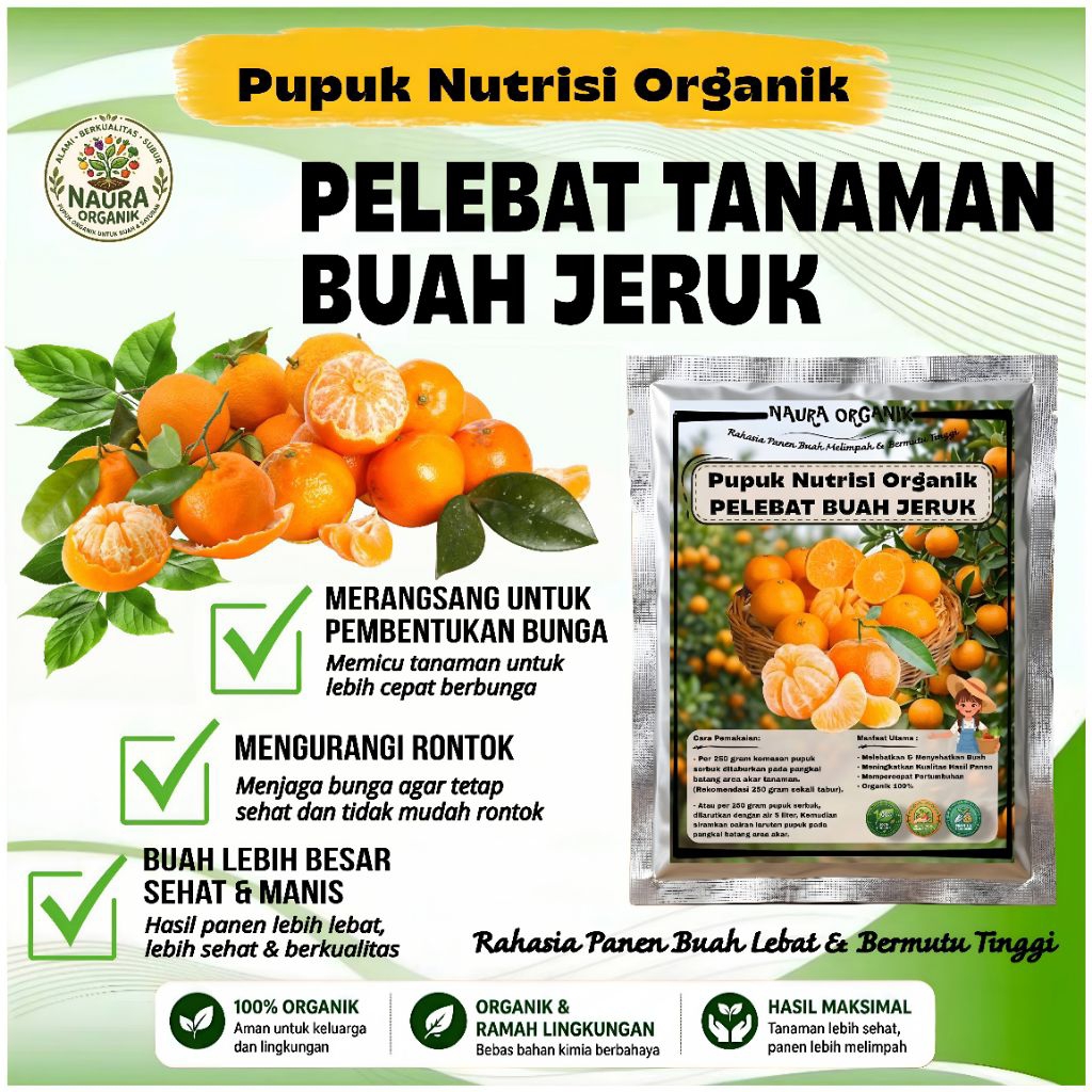 Pupuk Buah Jeruk Booster Buah Jeruk Pelebat Buah Jeruk isi 250gram