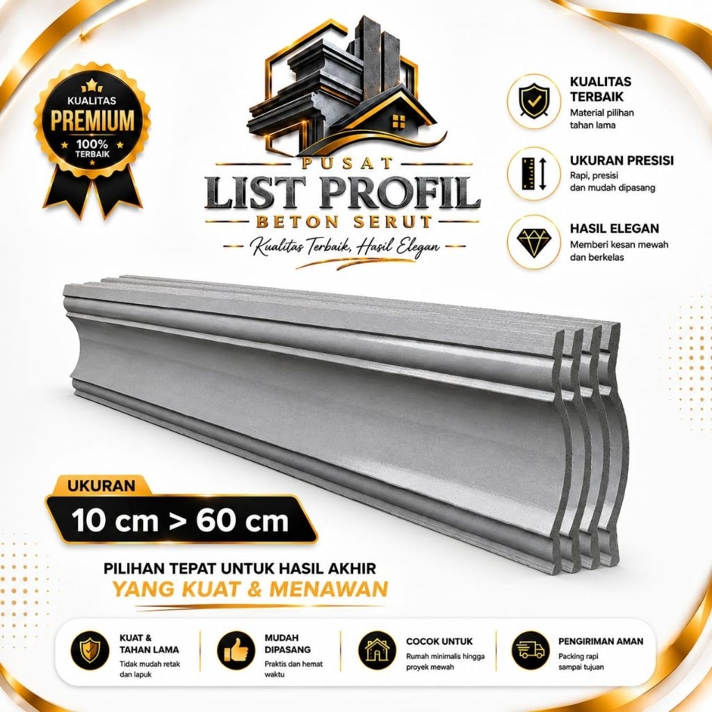 Lisplang Profil Beton List Profil Tempel Beton Profil Beton Tempel