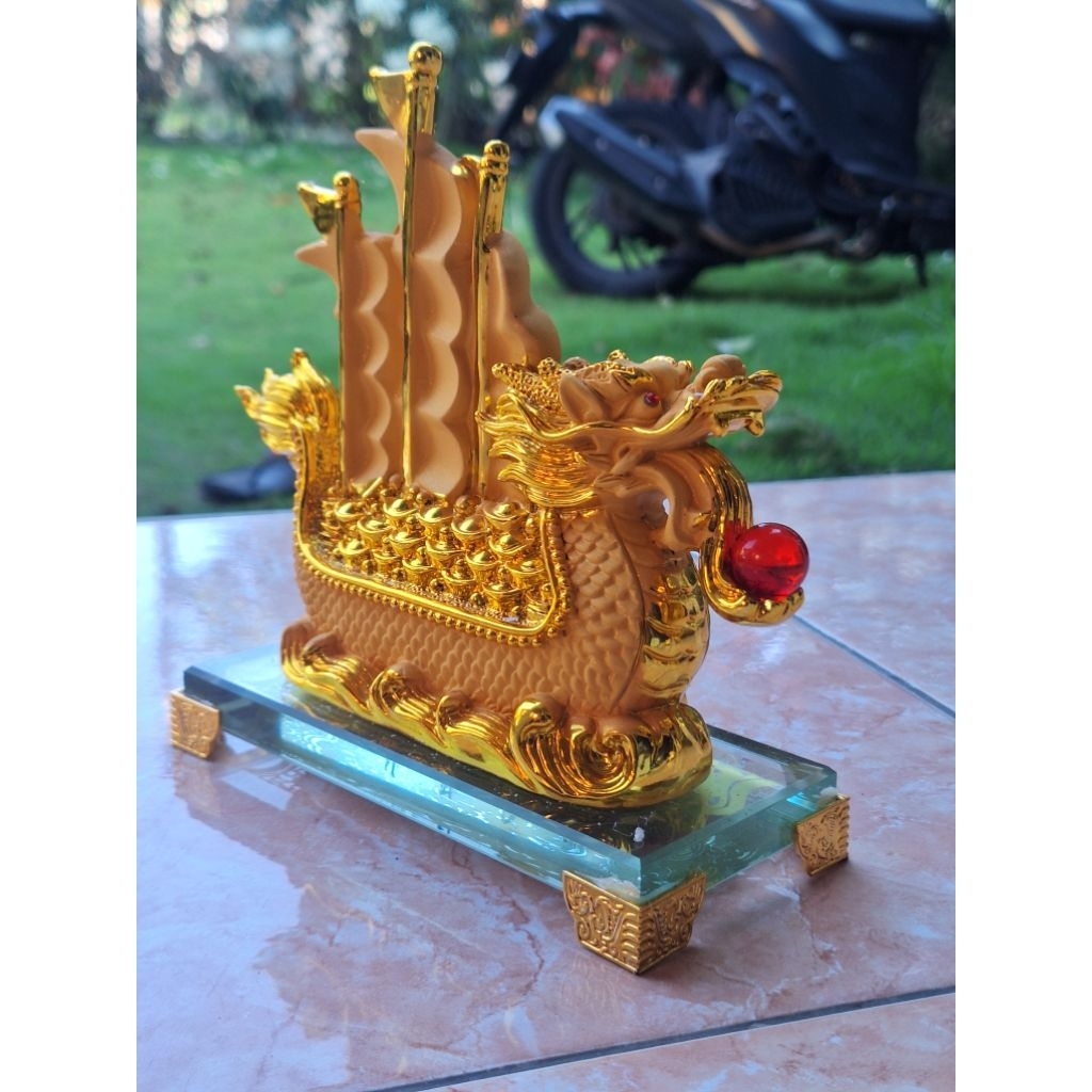 Pajangan Hiasan Perahu Naga Fengshui 99