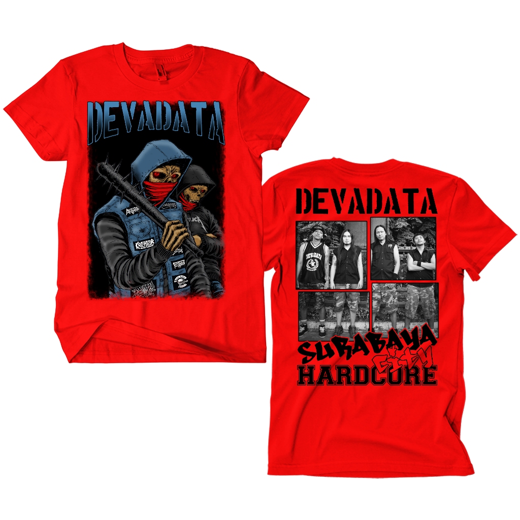 Kaos Band Hardcore Devadata - Surabaya City Hardcore merah