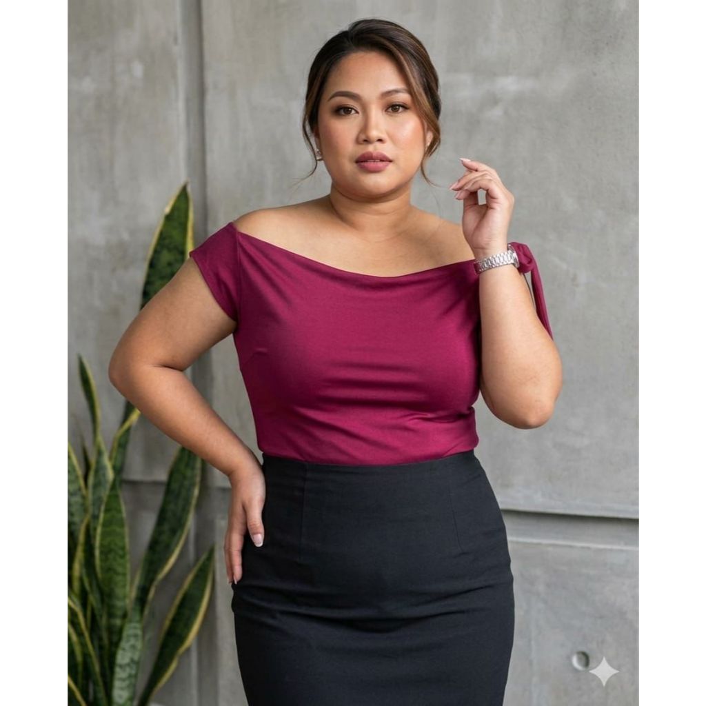 Pakaian wanita Jumbo Atasan Wanita Tank Top Sabrina Jersey One Shoulder Nyaman Dipakai