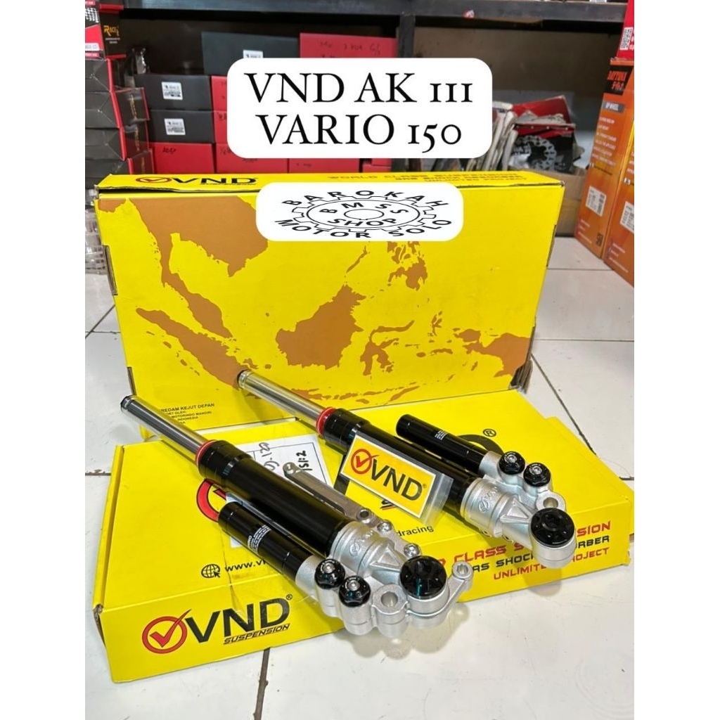 Shock Depan Vnd Ak111 B1 Vario 150 Silver Black