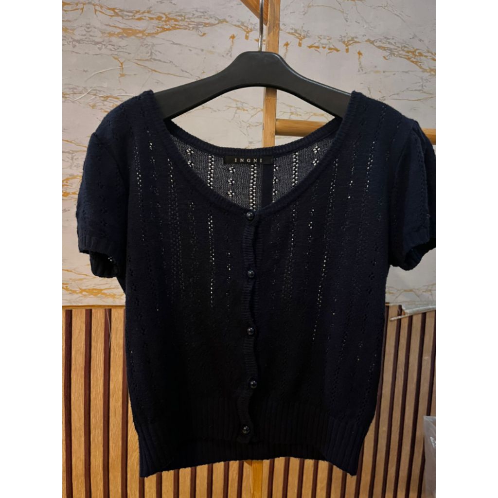 INGNI Knit crop navy