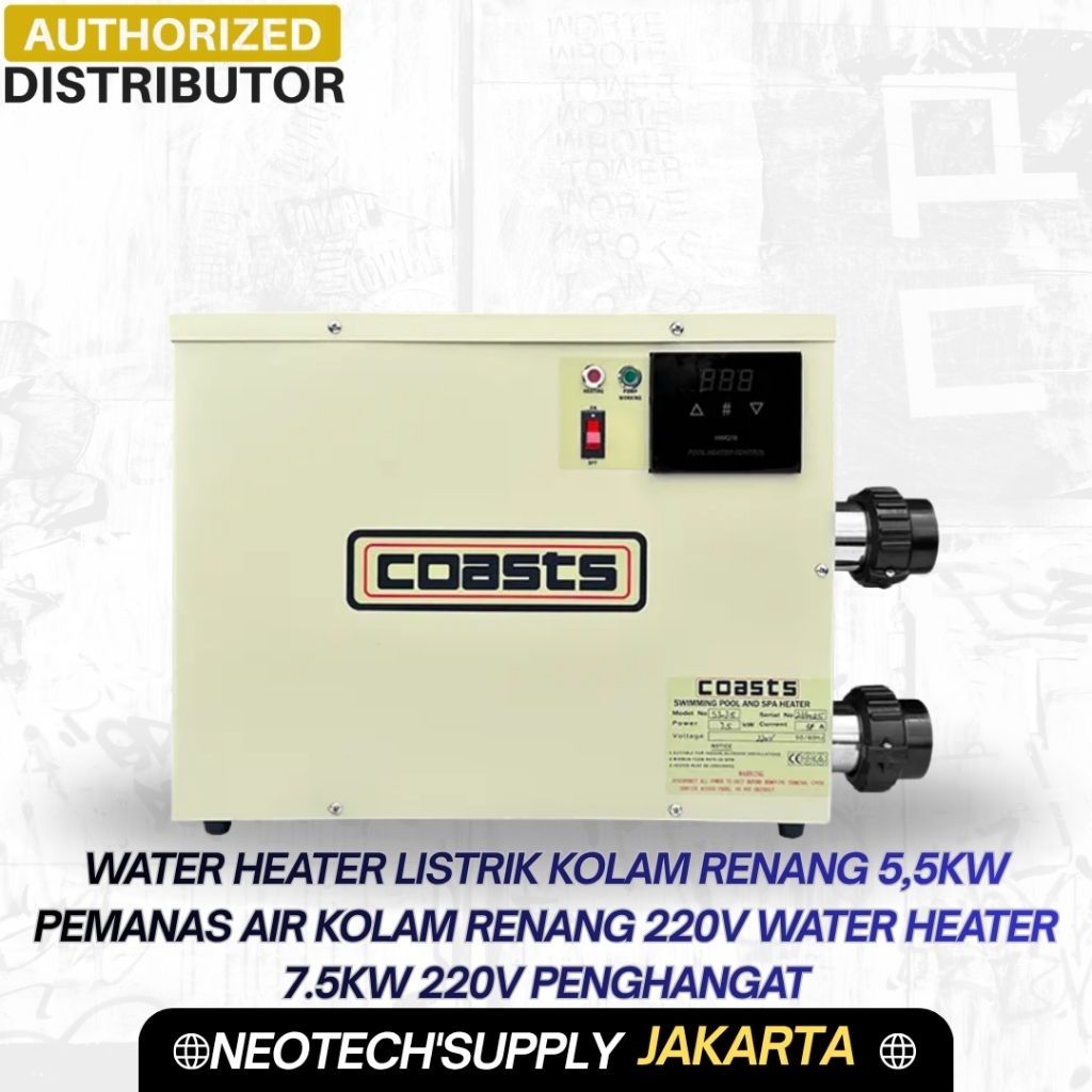 Water Heater listrik kolam renang 5,5kw Pemanas Air kolam Renang 220V Water Heater