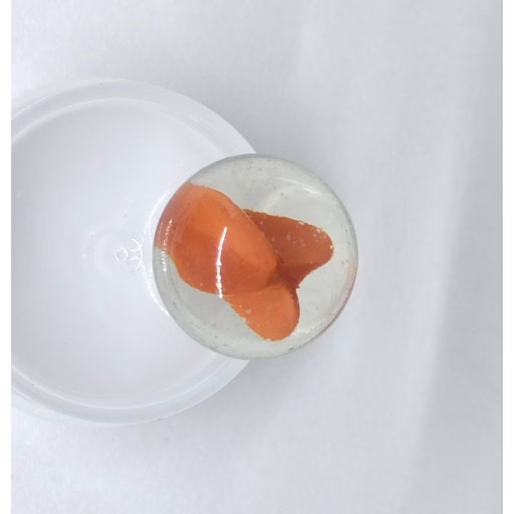 Kelereng Gundu Orange Single Cat Eyes Marble Balap Mata Kucing Belimbing
