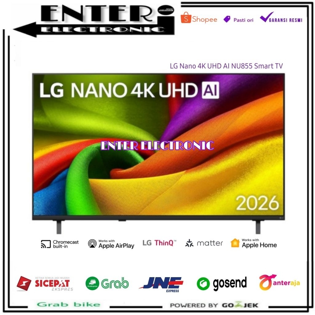 LG 43NU855BPSA - SMART TV LED NANO 4K UHD AI 43 INCH NU855 LG 43NU 43NU855 MAGIC REMOTE