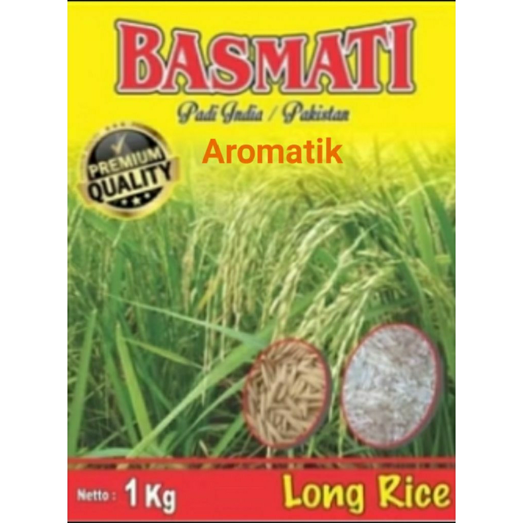 BENIH PADI BASMATI 1KG (BASMATI AROMATIK 1121)
