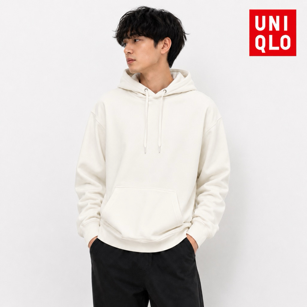 Hoodie Uniqlo GU White Original - M