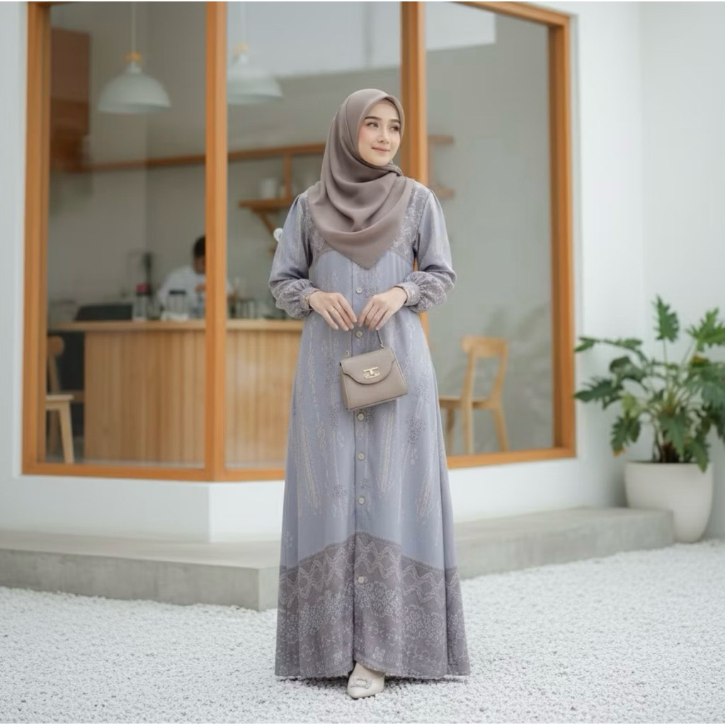 Gamis Silk Maxmara Premium Bahan Adem lembut