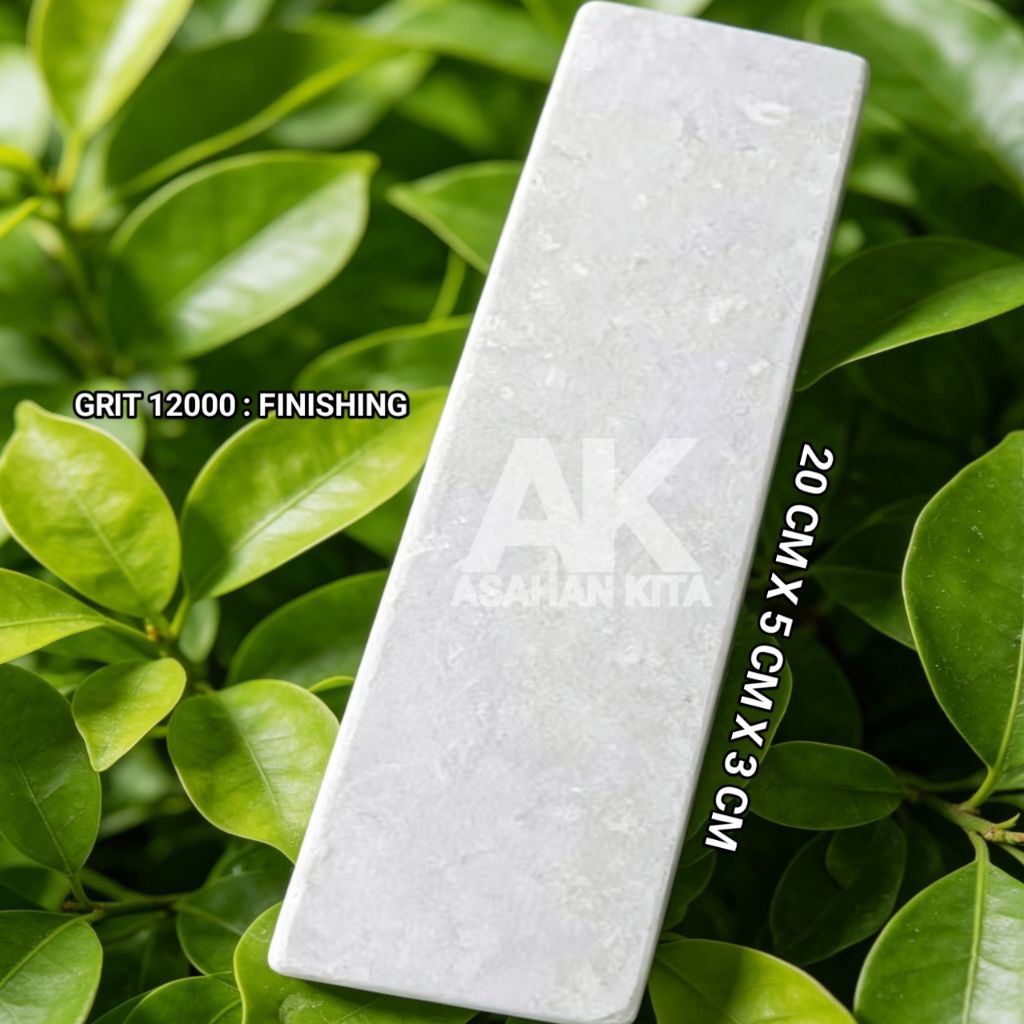 Batu Asah Alam Asli Grit 12000 Paling Halus Untuk Finishing - Ukuran 20x5x3 | 100% Terbuat Dari Batu
