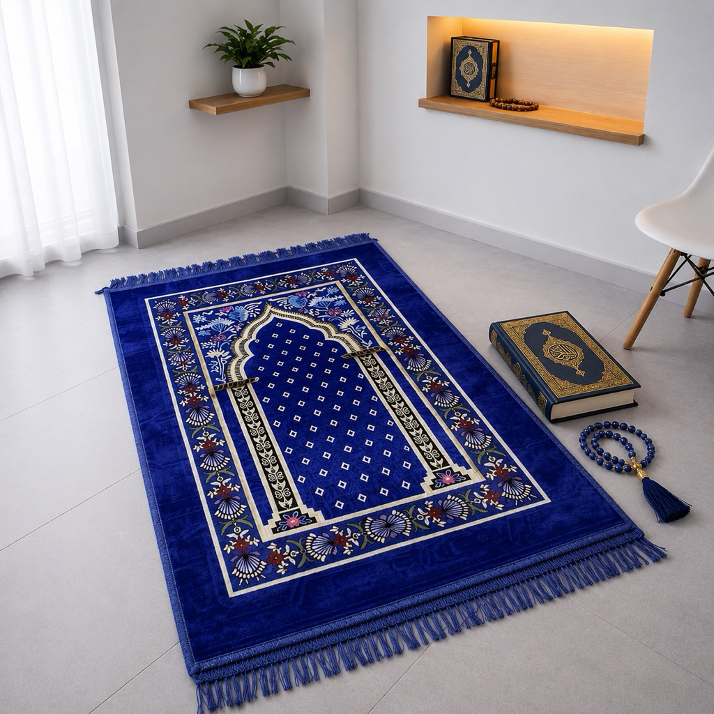 Sajadah embos busa anti slip premium sajadah busa empuk rumbai sajadah turki