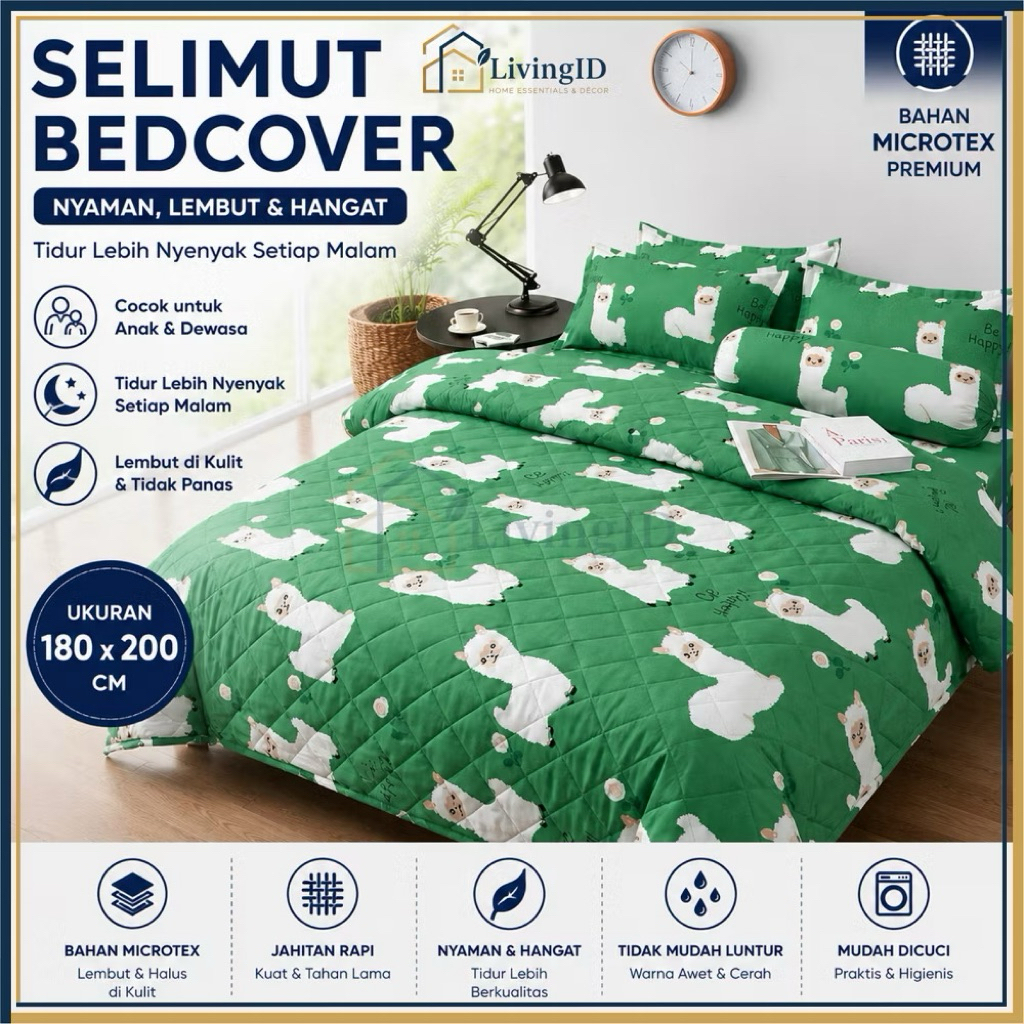 BED COVER MOTIF DEWASA 150X200 SELIMUT BED COVER