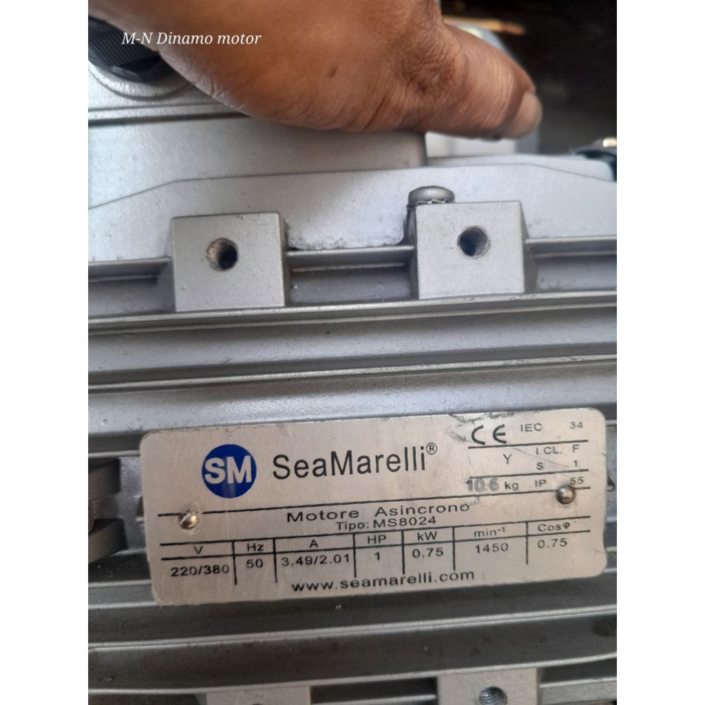 Dinamo 1hp 3phase rpm1.450