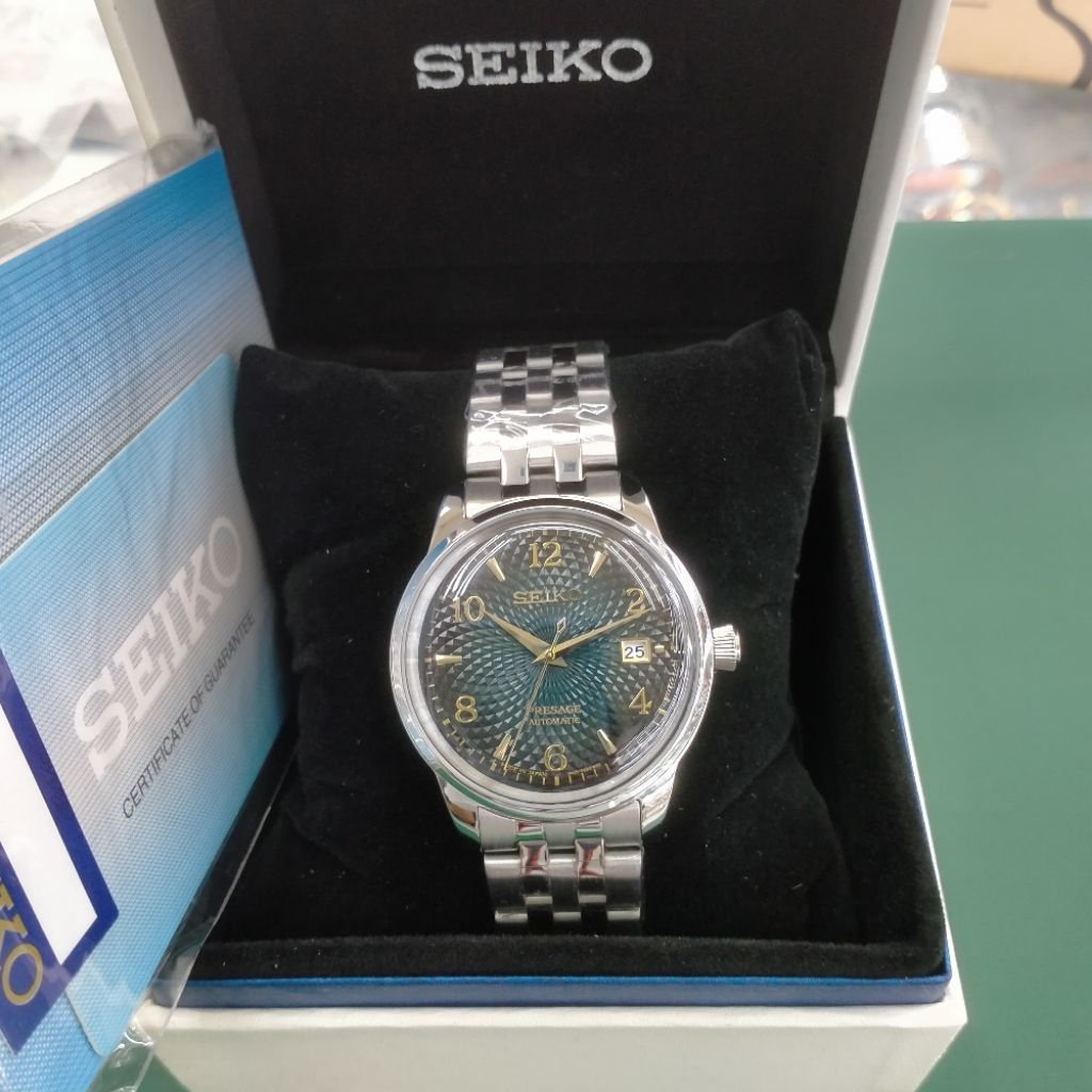 (SEIKO PRESAGE)jam tangan pria automatic PRESAGE box fullset bahan allstaintell