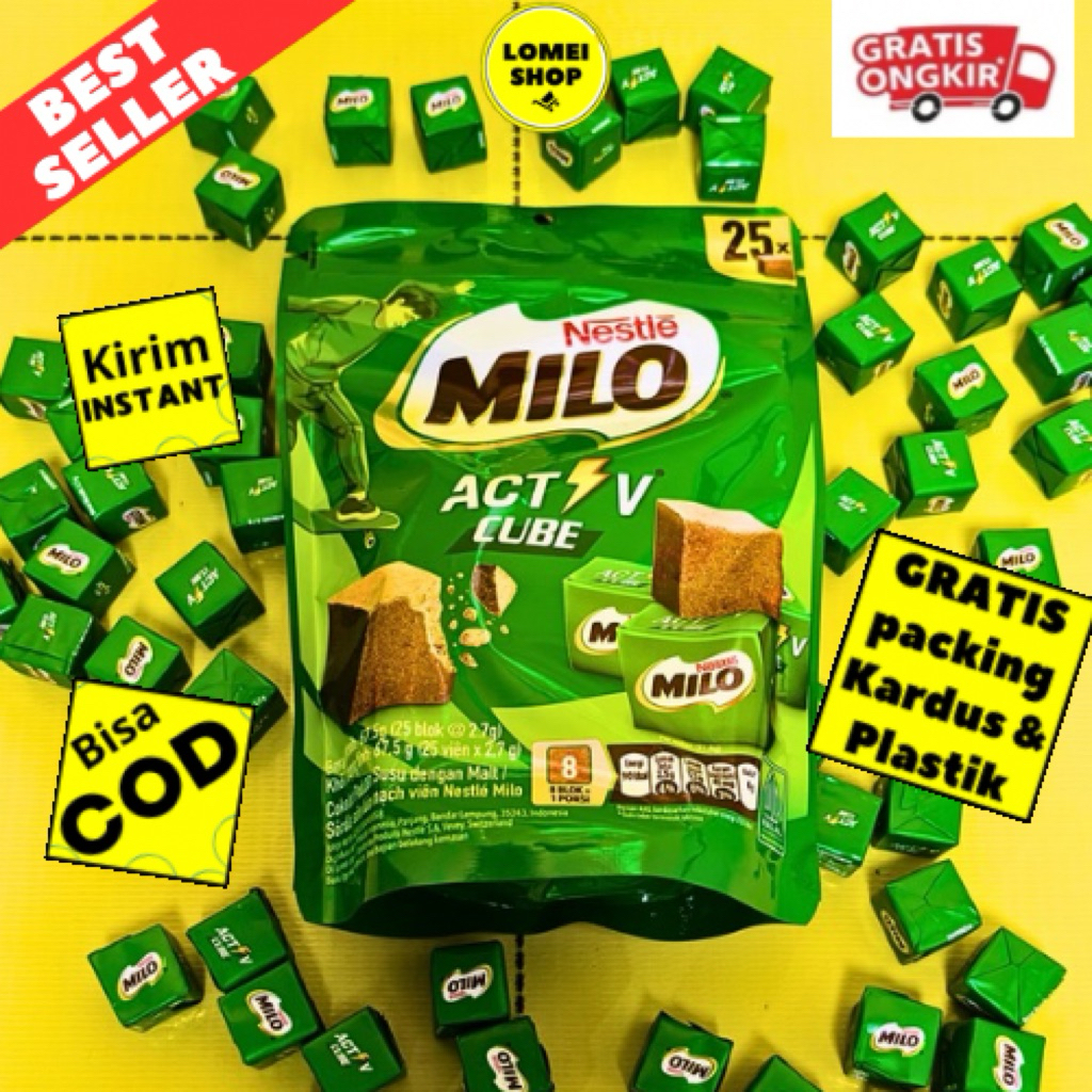 MILO CUBE ASLI NESTLE / MILO KOTAK / PERMEN MILO ASLI / GULA GULA MILO