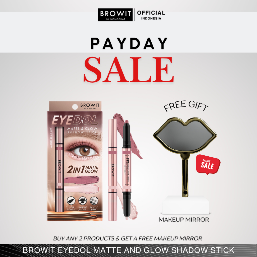BROWIT BY NONGCHAT Eyedol Matte And Glow Shadow Stick / Eyeshadow Stick / Eyeshadow Waterproof