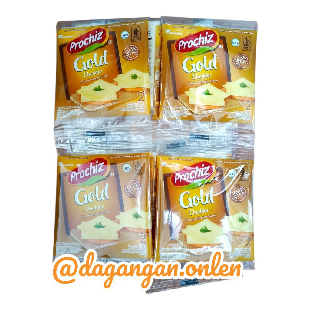 Keju Slice Prochiz Gold 1 Renceng isi 16