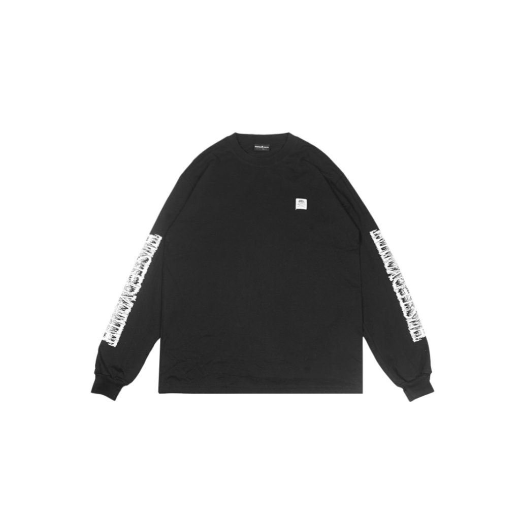 HUSTED KAOS LENGAN PANJANG RATIS BLACK LONGSLEEVE