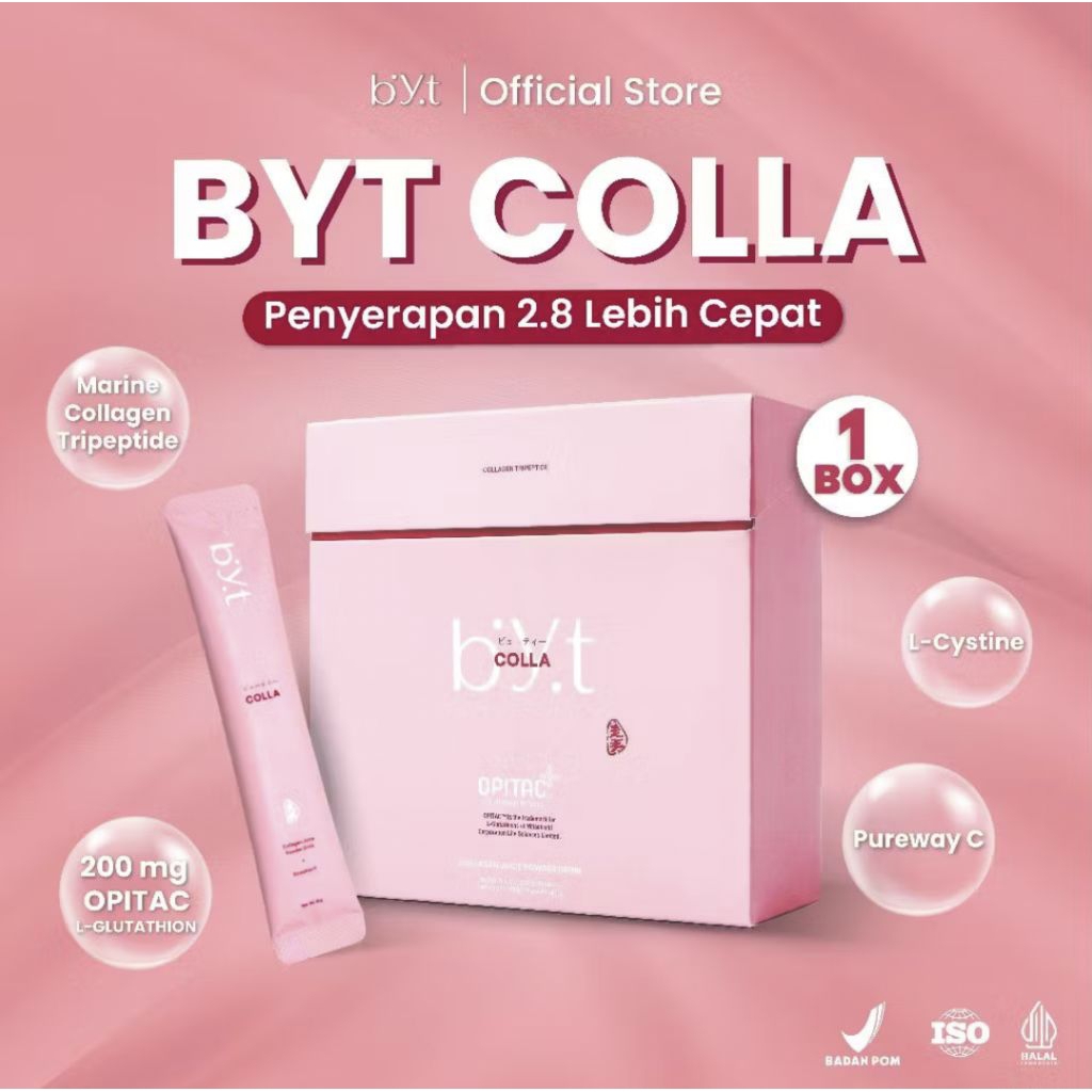 BYT COLLA / BYOOTE COLLAGEN 1 BOX GLUTAHIONE BPOM HALAL BYOTE BYOTEE BYT
