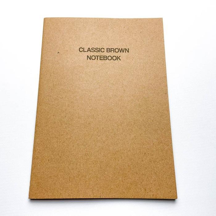 [TULIS ID] Basic Brown Sewn Notebook Plain Polos Jahit B5