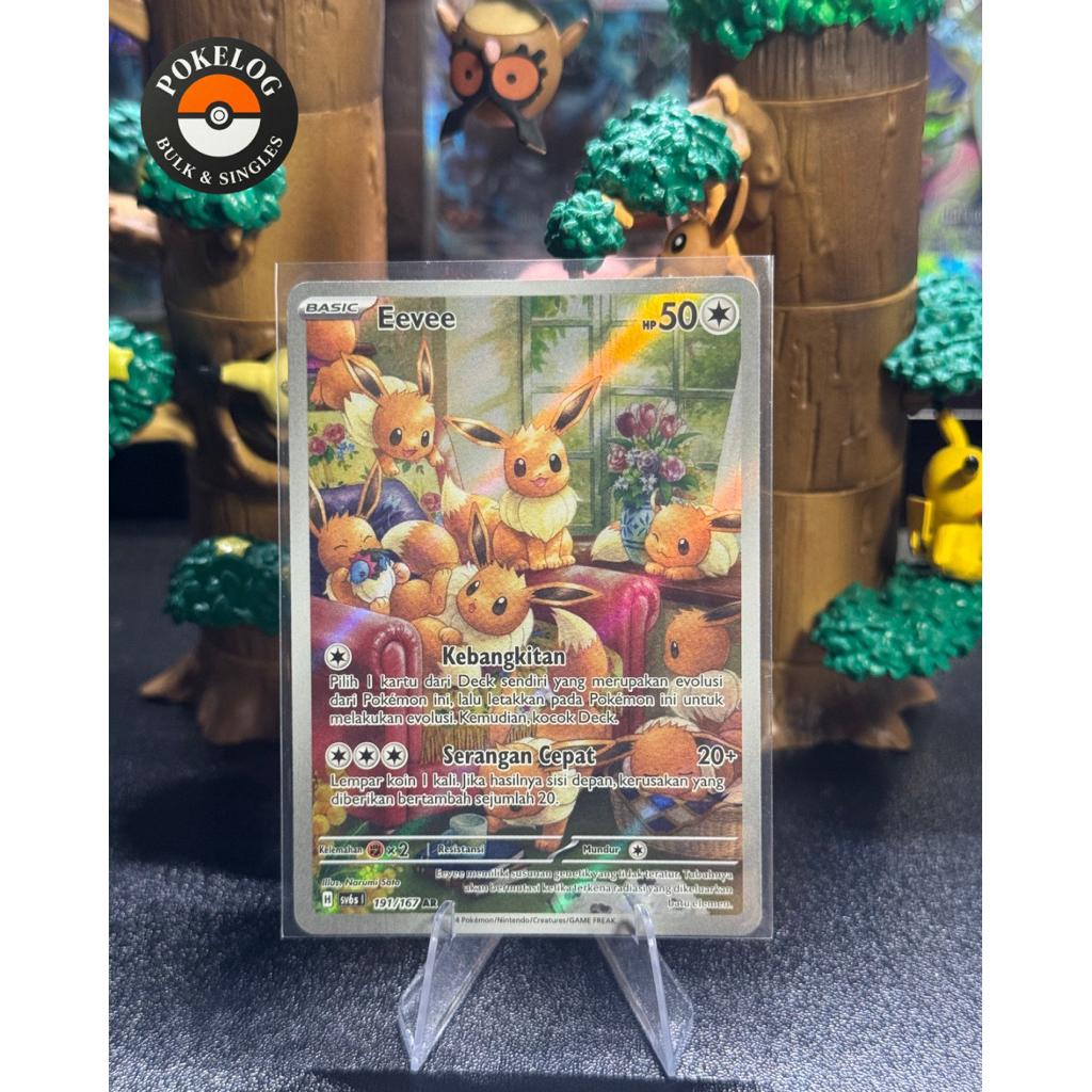 Pokemon TCG Original 191/167 AR Eevee Bahasa Indonesia