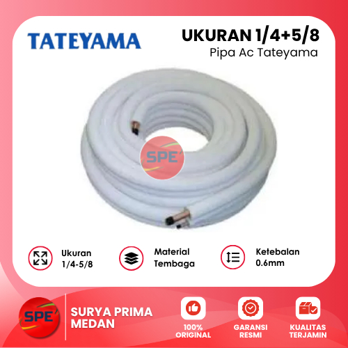 Pipa AC Tateyama 2 PK - 2,5 PK Ukuran 1/4 x 5/8