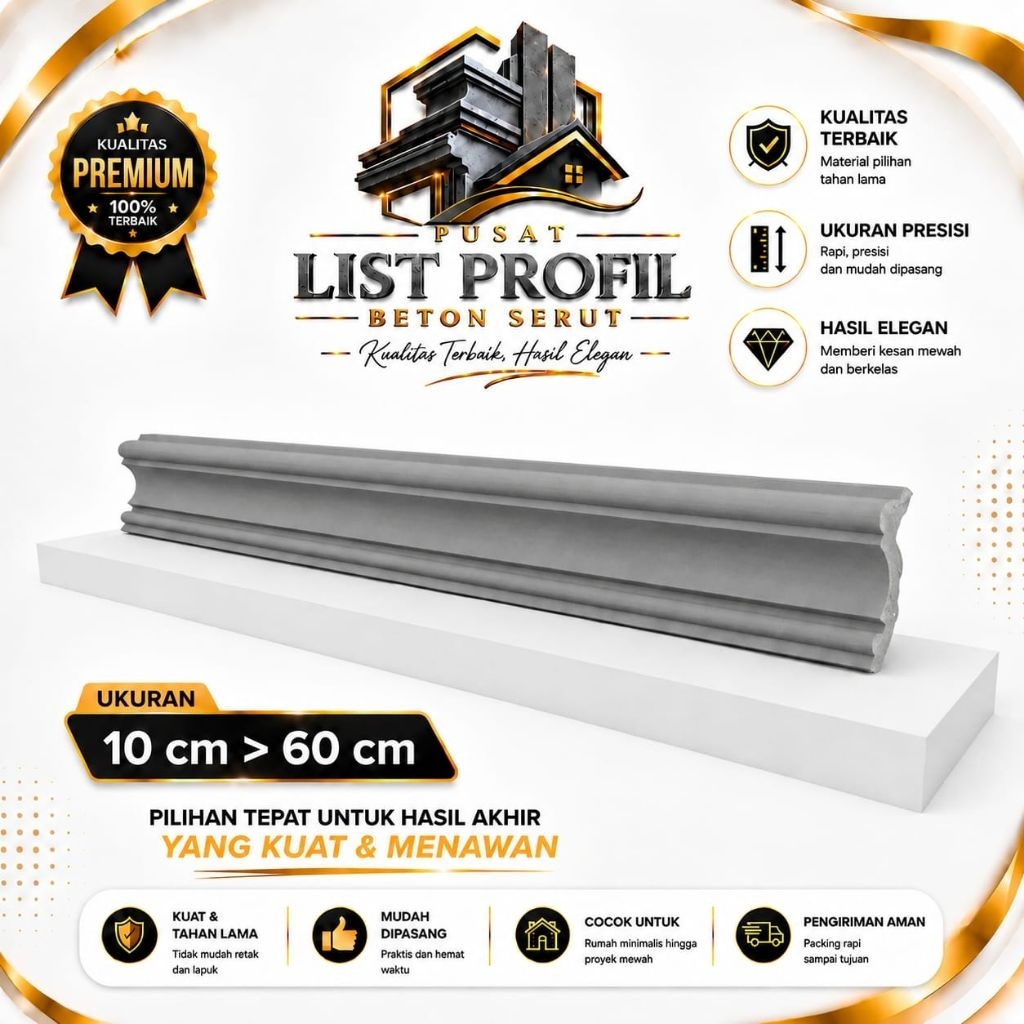 Lisplang Profil Beton List Profil Tempel Beton Profil Tempel Beton