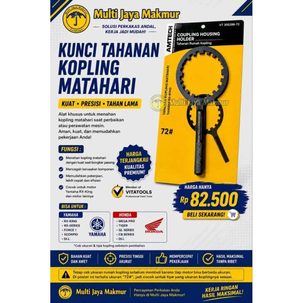 KUNCI TAHANAN KOPLING MATAHARI AMTECH - Coupling Housing Holder