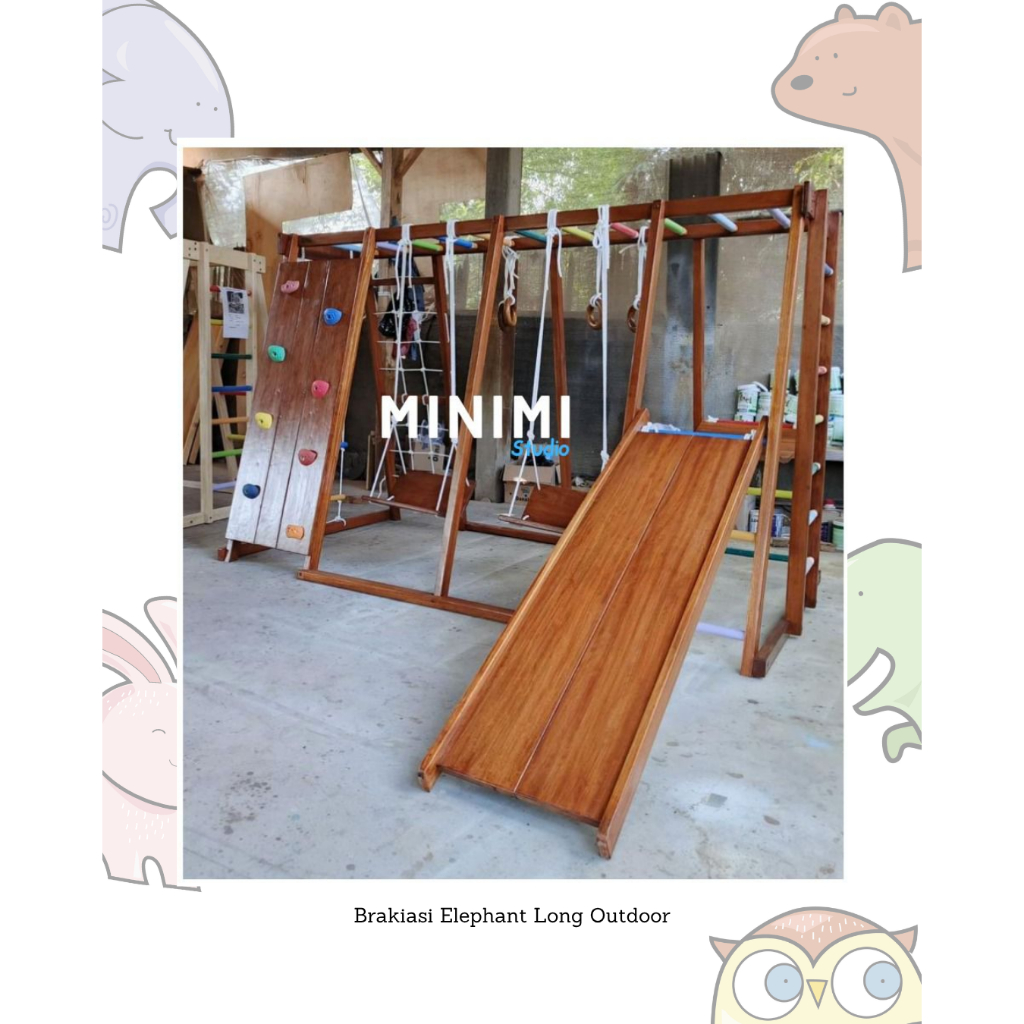 Brakiasi Elephant Long Outdoor - Gym Jungle Kids Anak Tangga Brakiasi