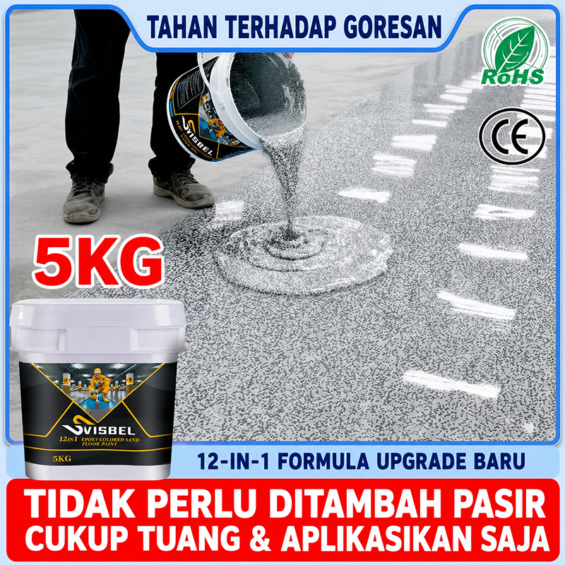 cat epoxy lantai 5 kg cat keramik lantai rumah Cat Lantai Epoxy Kemasan Baru 2026 Pabrik Berpengalam