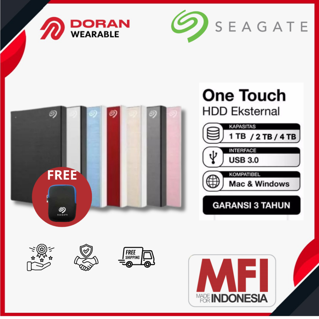 Hardisk Eksternal Seagate One Touch Hardisk Eksternal 1TB - 2TB - 4TB - 5TB USB 2,5 - Garansi Resmi 