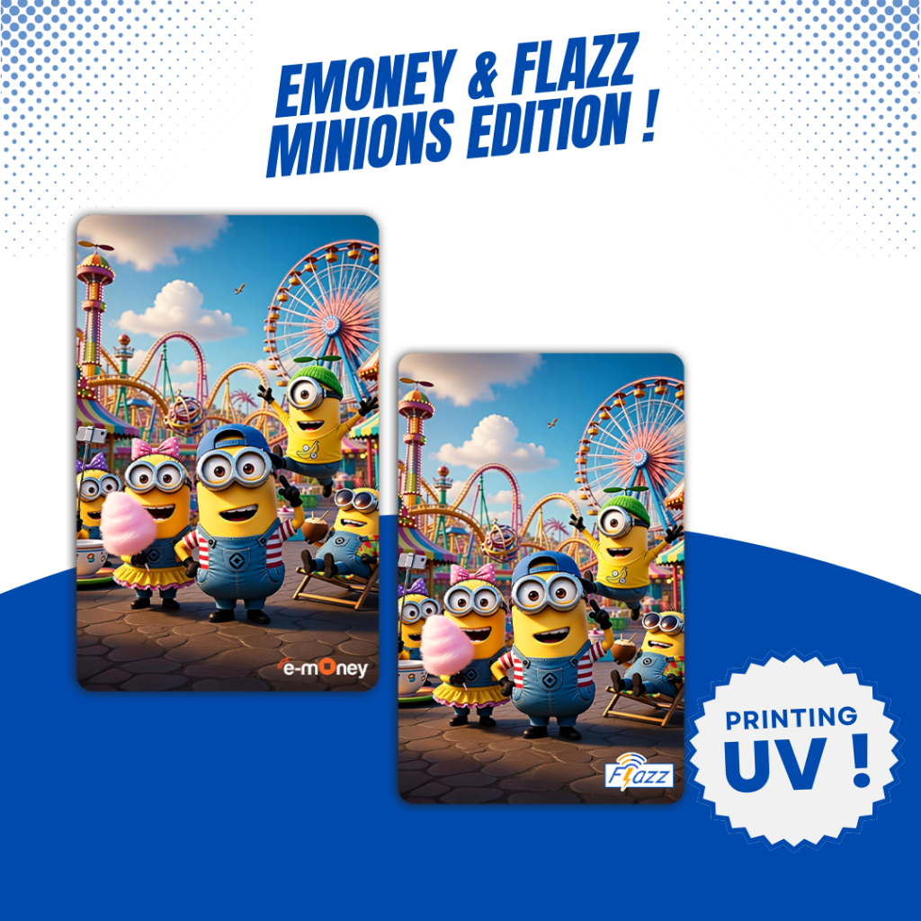 Custom Emoney Mandiri Flazz BCA Gen 2 Minion Edition - Etoll Mandiri BCA Support NFC