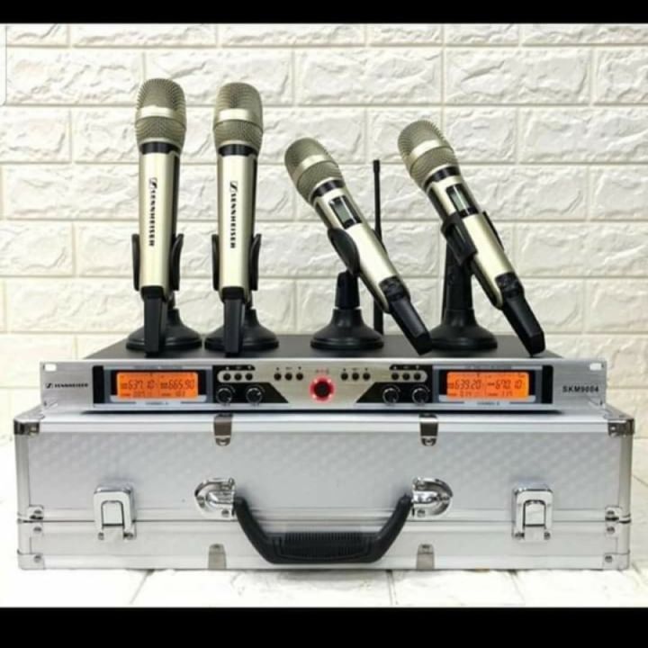 Mic Wireless Sennheiser Skm 9004 Mic Handle Plus Harcase 4 Mic