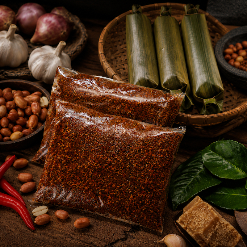 Bumbu Pecal Khas Medan + 3 Lontong