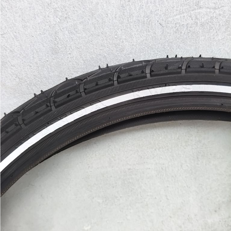 ban luar sepeda ukuran 20x1.50 merk kenda kwest list putih dan list nyala