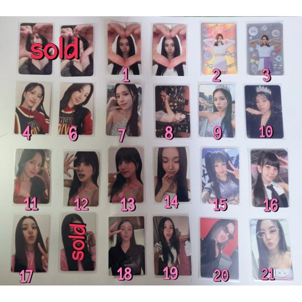 twice official photocard rare murah