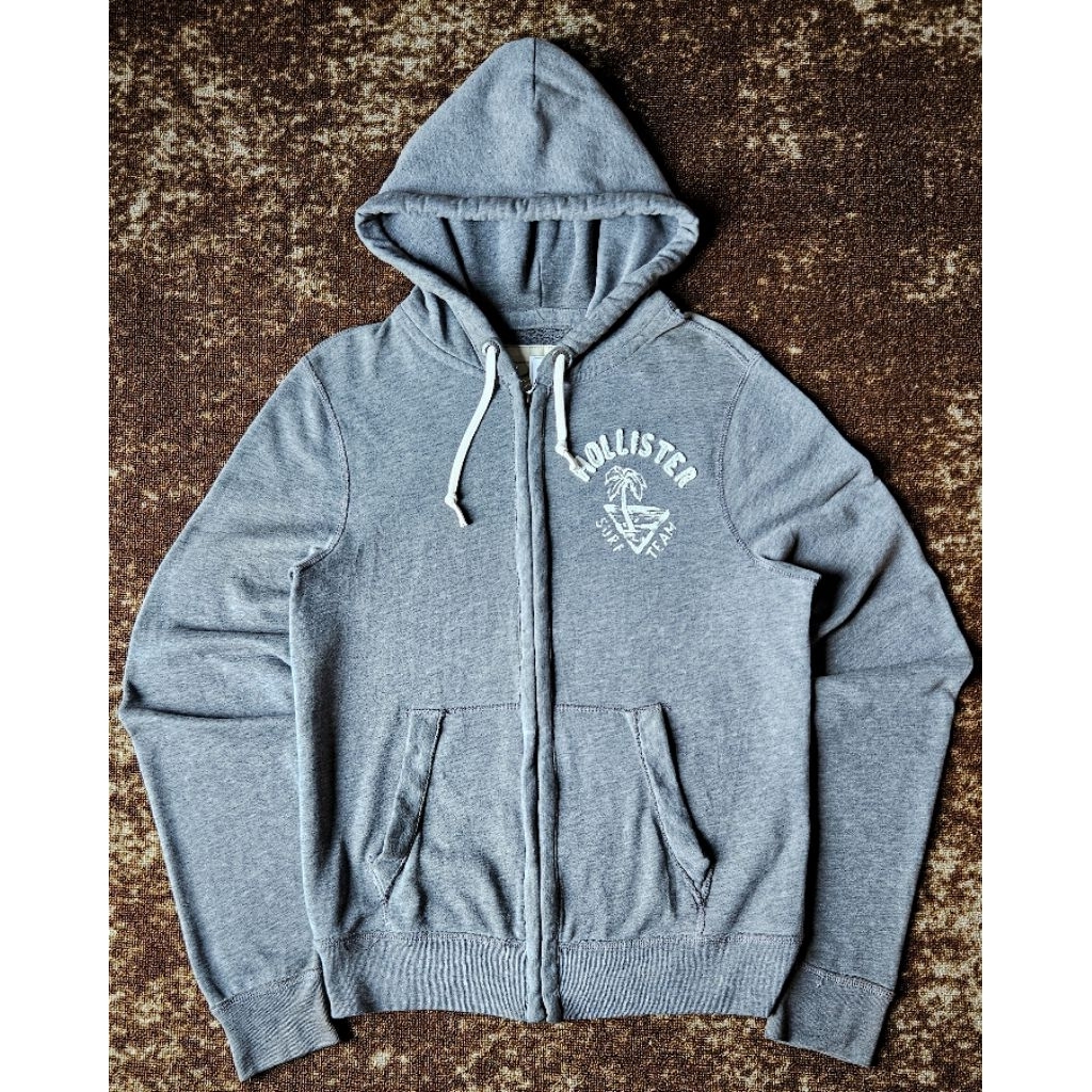 hoodie Hollister zipper (abu) second