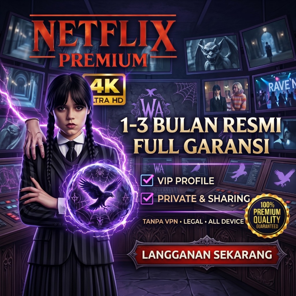 Langganan Netflix Premium 4K UHD 1 TAHUN- Profil Pribadi, Aman, Tanpa Batas