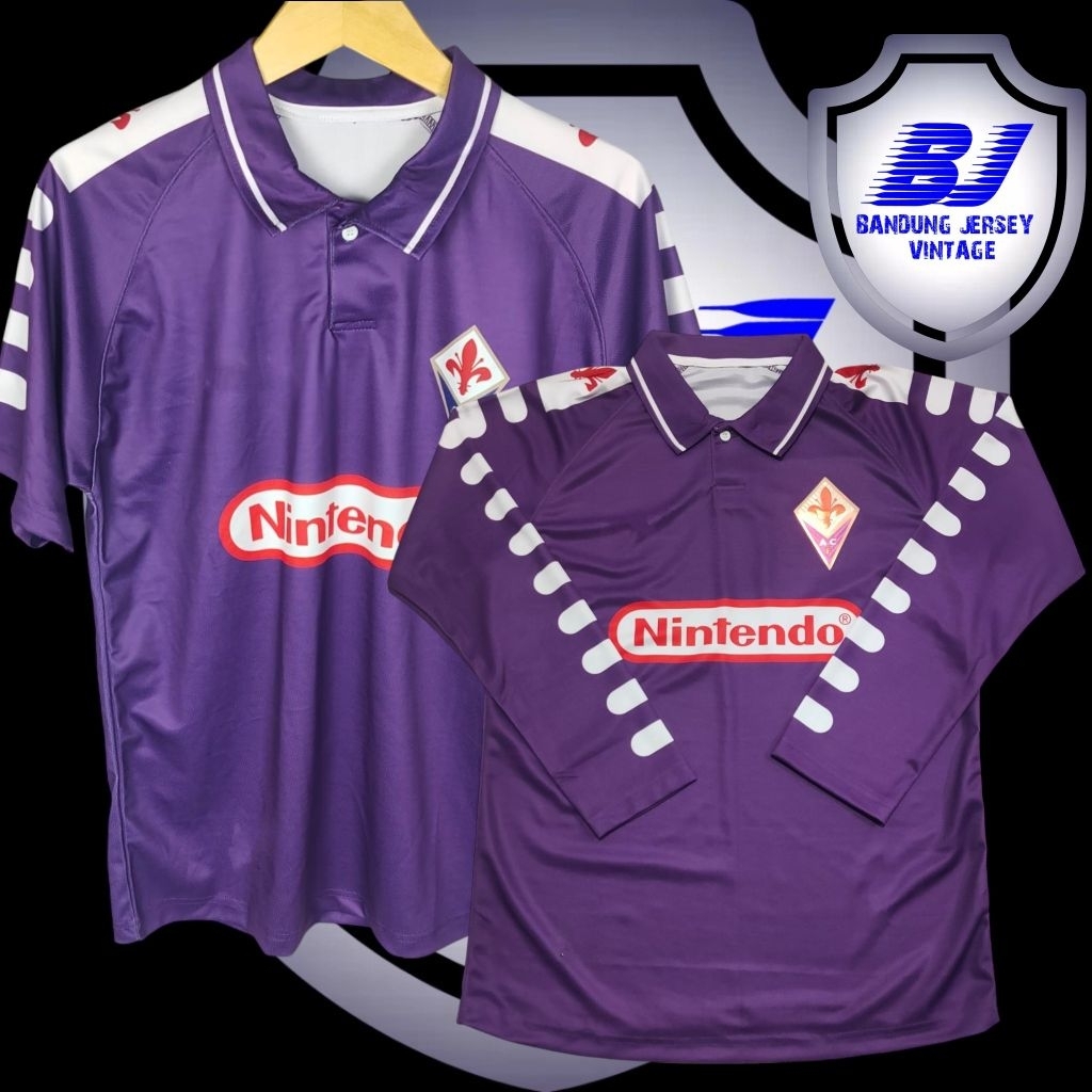 jersey fiorentina 1998/99 vintgae lengan  panjang dan pendek DRYFIT premium full print