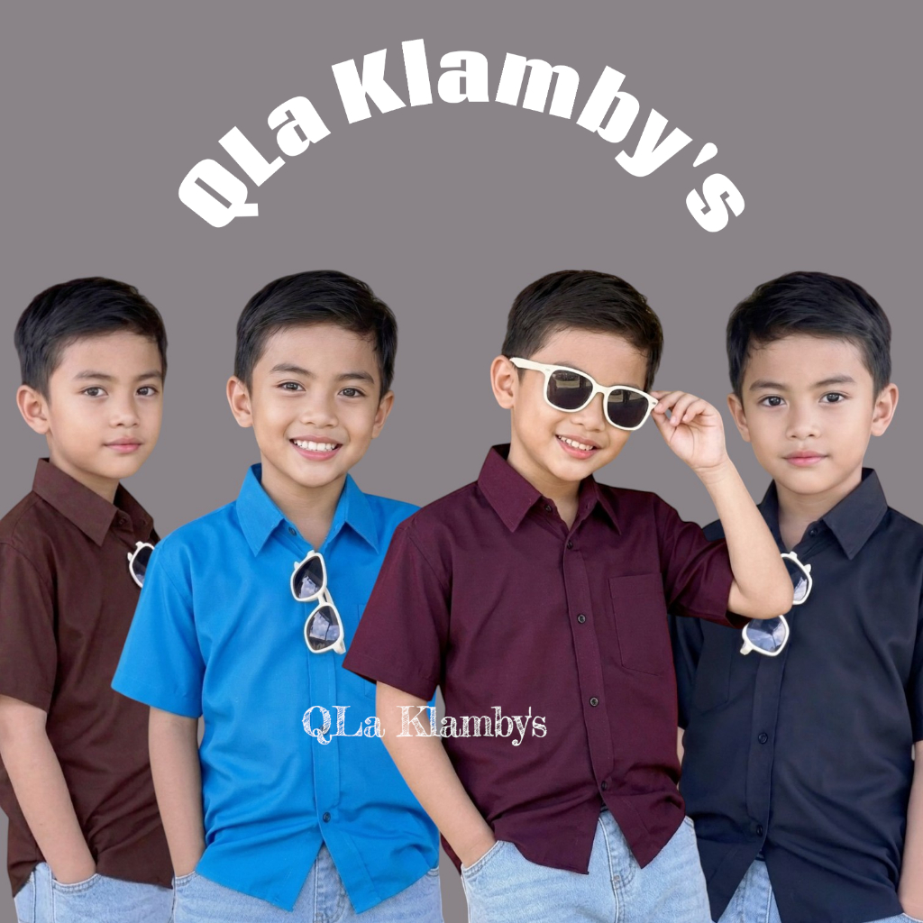 QLA KLAMBY'S - baju kemeja anak laki laki dan perempuan bahan toyobo premium adem halus nyaman usia 