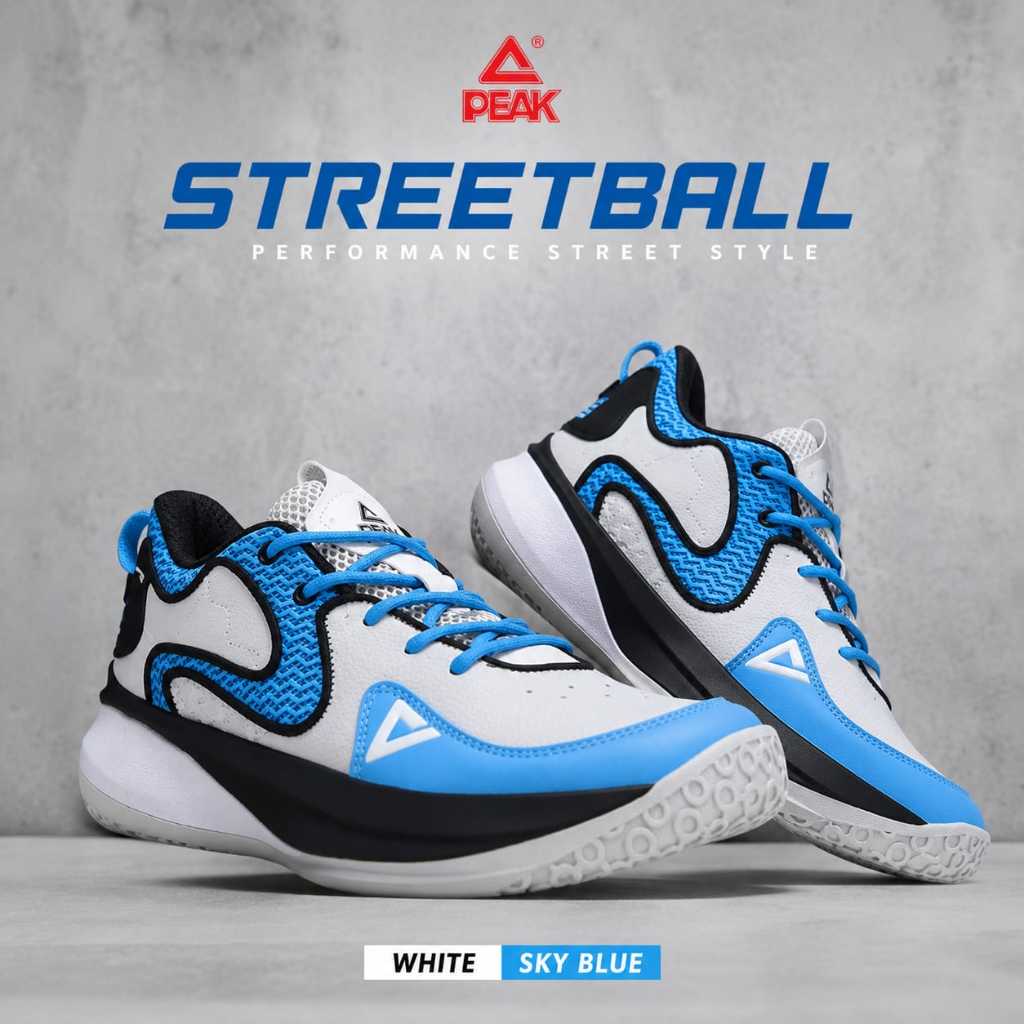 PEAK Basketball Shoes Streetball Edition Blue Grey