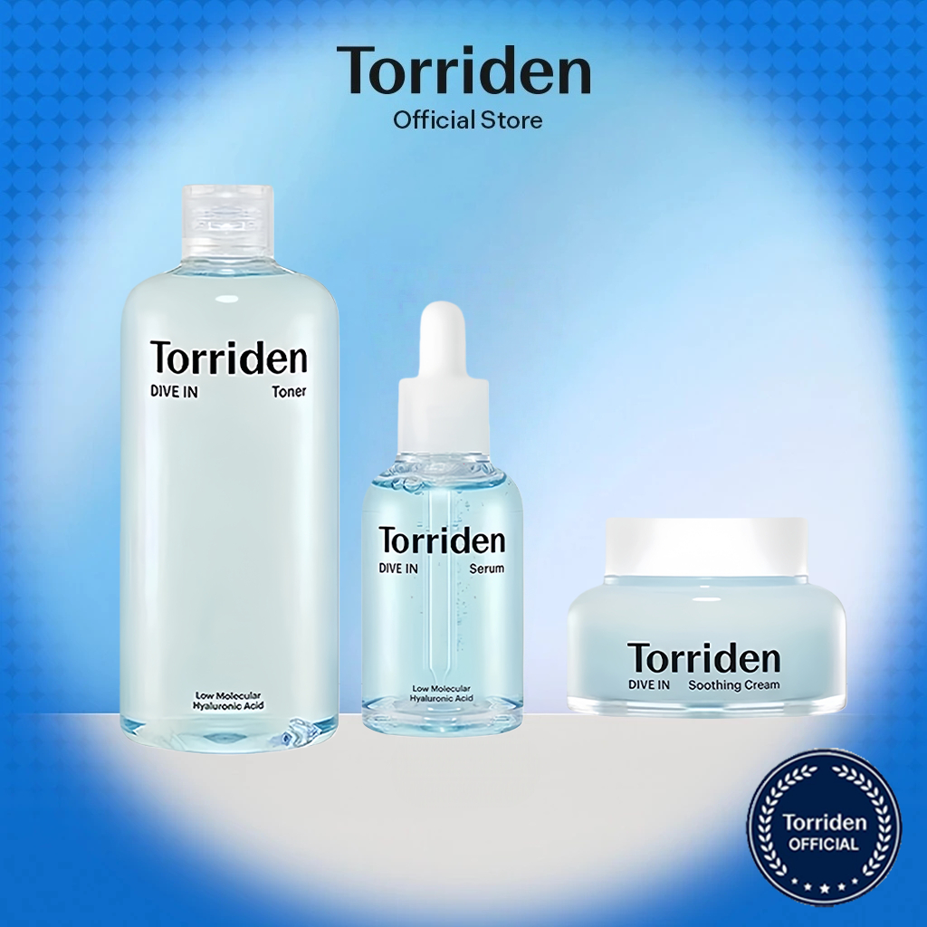 Torriden DIVE IN Toner Low Molecular Hyaluronic Acid +Torriden Dive In Serum +Torriden DIVE IN Sooth
