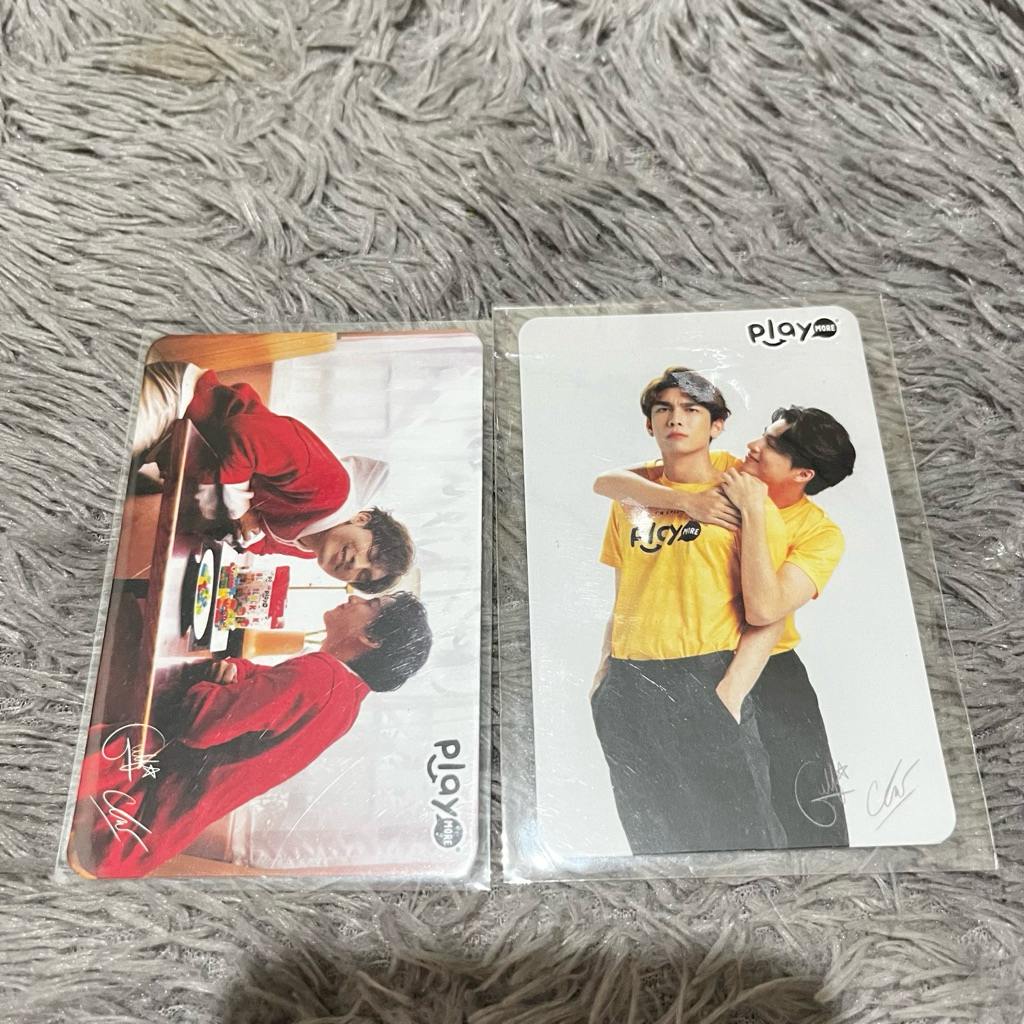 [BISA COD] READY PHOTOCARD PC OFFICIAL PLAY MORE MEW GULF MEW SUPPASIT GULF KANAWUT OFFICIAL PLAYMOR
