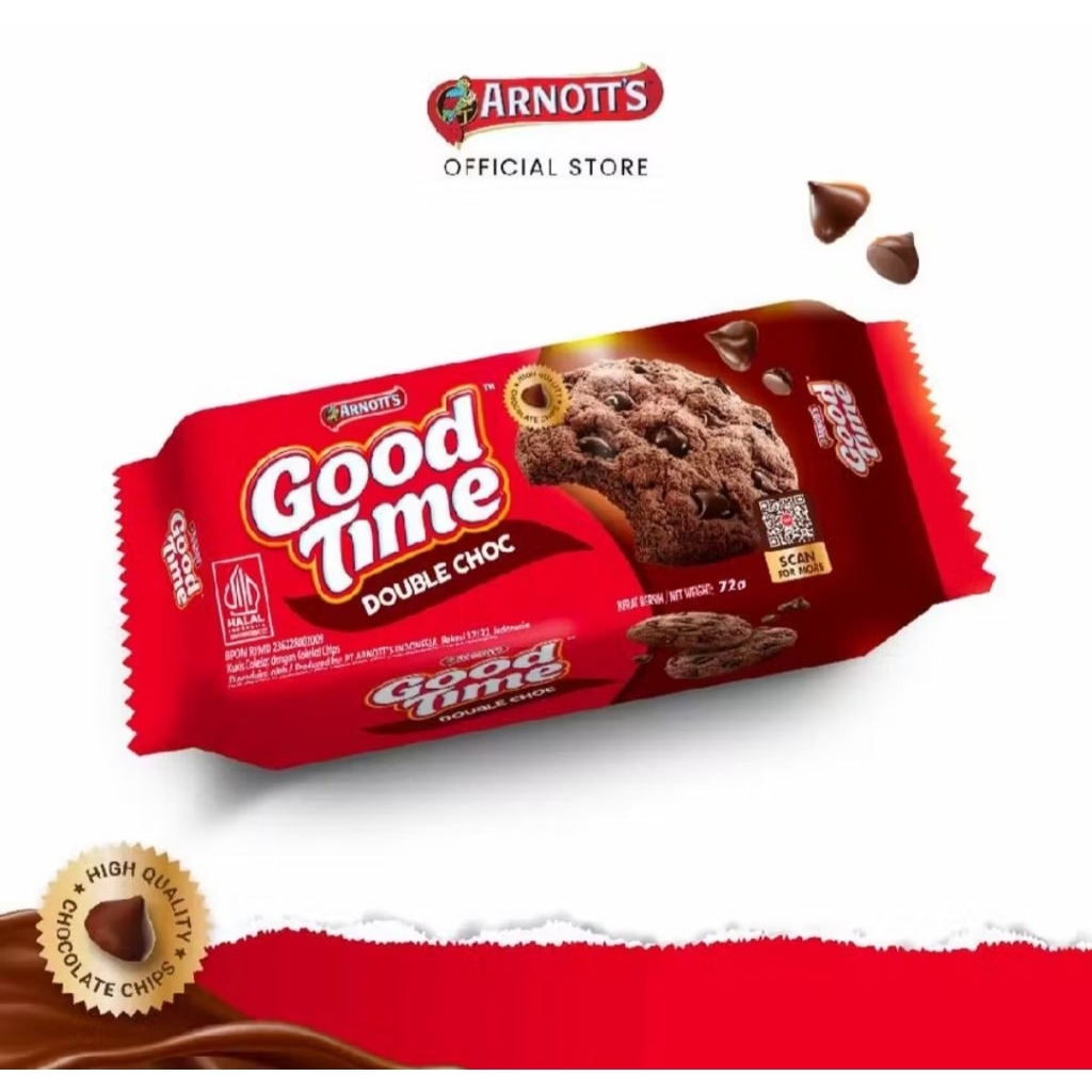 Goodtime Cookies Choco Good Time 72 gram dengan Coklat Chips Renyah