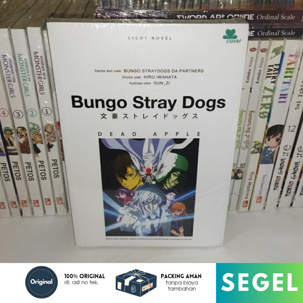 Light Novel Bungo Stray Dogs: Dead Apple | Hiro Iwahata | Clover | Novel Anime segel Ori Gramedia
