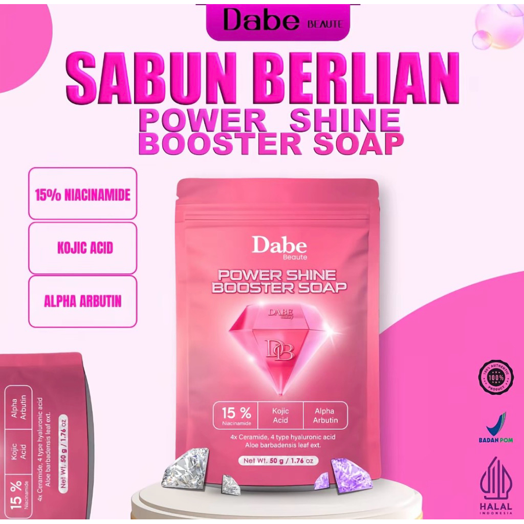 Dabe Beauty - Sabun Berlian 15% Niacinamide Power Shine Whitening Booster