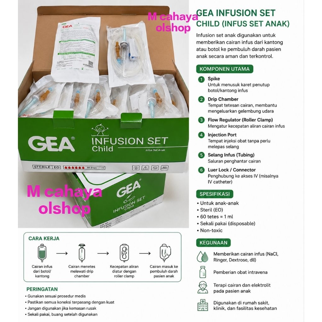 infus set anak/ Tranfusion set child Gea